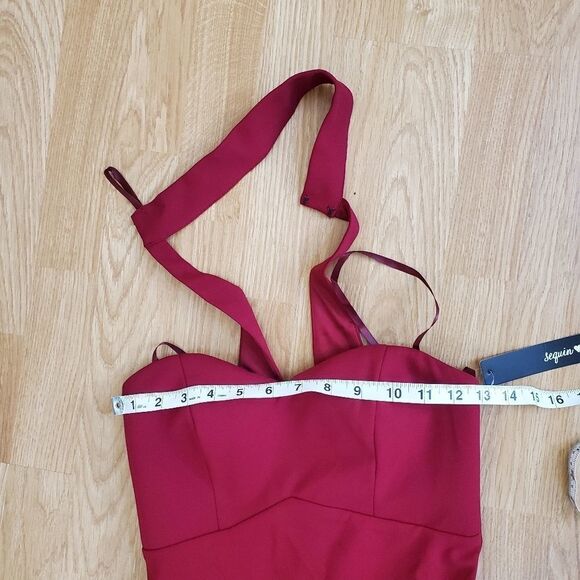 Sequin Hearts Red Sleeveless Chocker Dress Sz 5 - Picture 10 of 14